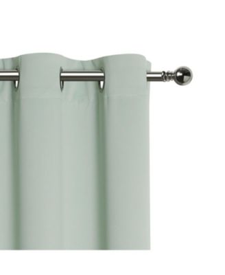 Hotel Living 2 Pack 100% Blackout Grommet Top Sage Green Curtain Panels - 50 in. W x 90 in. L, Sage Green