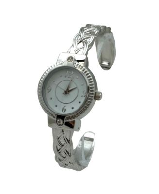 Bright Metallic Elegant Cuff Women Watch, Silver