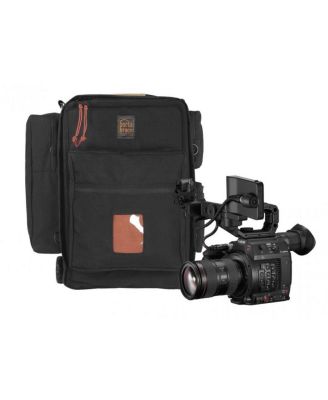 Rigid-Frame Lightweight Video Camera Backpack with Off-Road Wheels for Canon EOS C200 Camera & Accessories