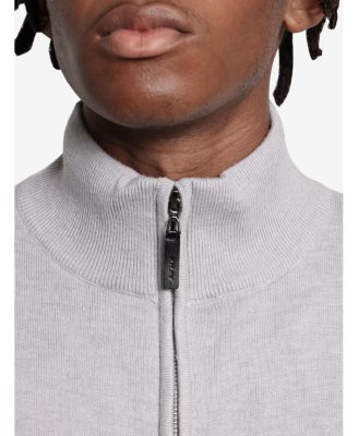 Men's Full Zip Mock Neck Sweater