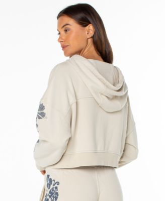 Juniors' Fringing Reefs Graphic Zip-Front Hoodie