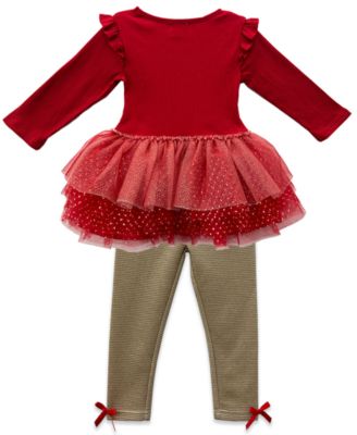 Baby Girls' Tutu Long-Sleeve Top and Leggings, 2-Piece Set