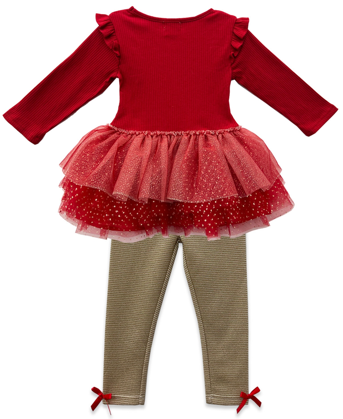 Blueberi Boulevard Baby Girls 2-Piece Tutu Long-Sleeve Top and Leggings Set