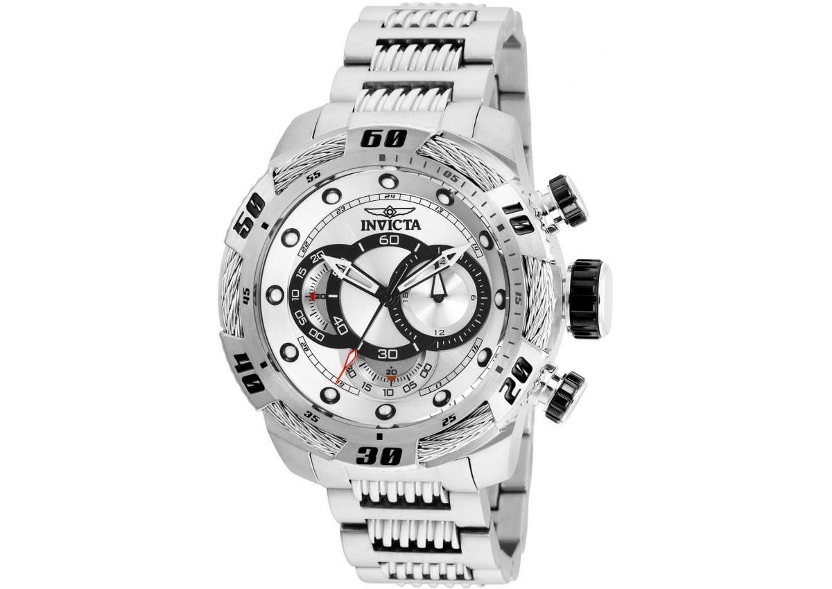 Мужские многофункциональные кварцевые часы Speedway 25479 с серебряным циферблатом