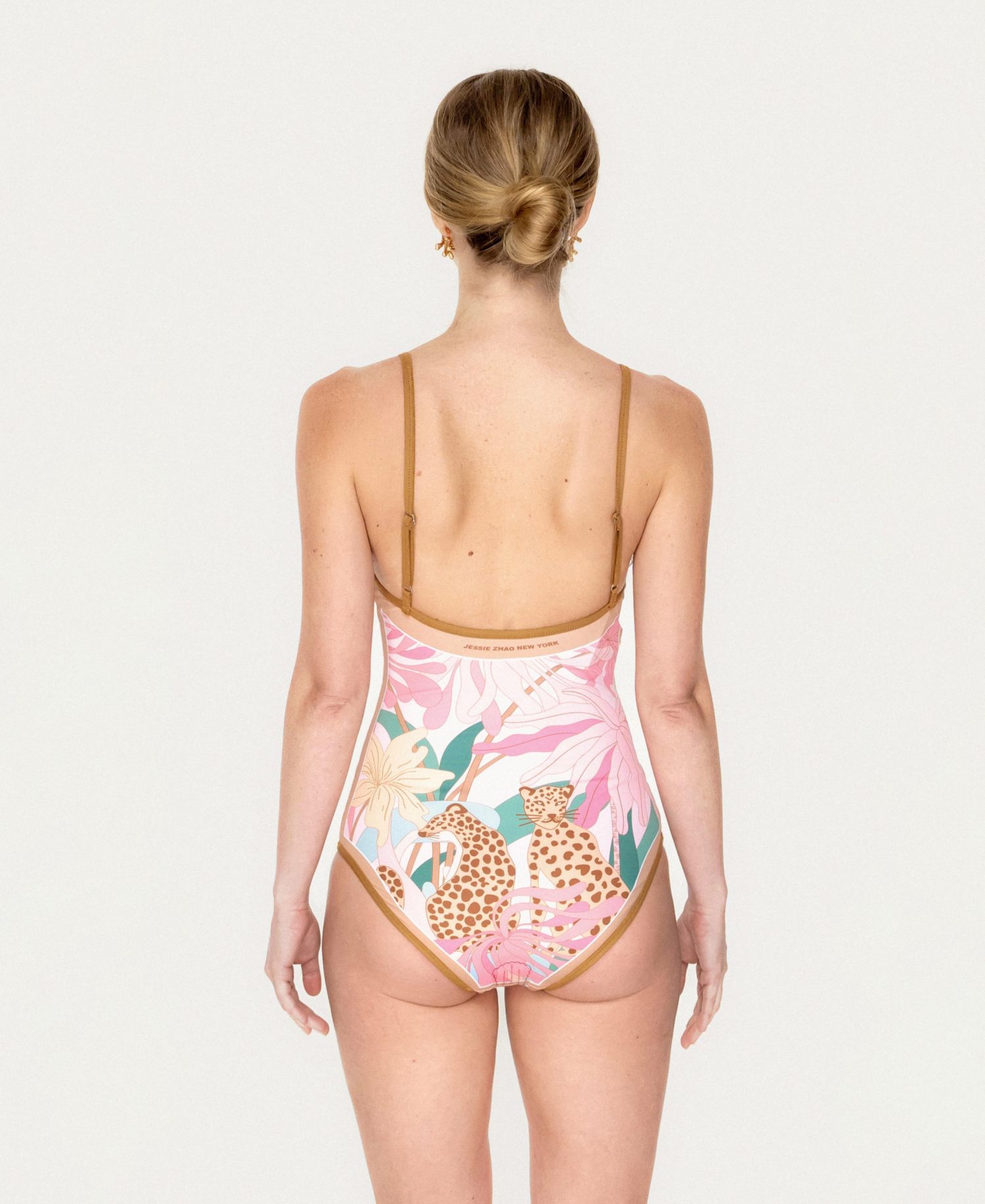 Women's Blush Jungle Reversible V-Neck One-Piece Swimsuit