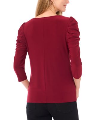 Women's V-Neck Volume Sleeve Top