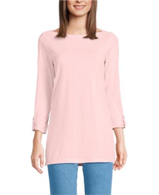 Women's Supima Cotton Adjustable 3/4 Sleeve Boatneck Tunic