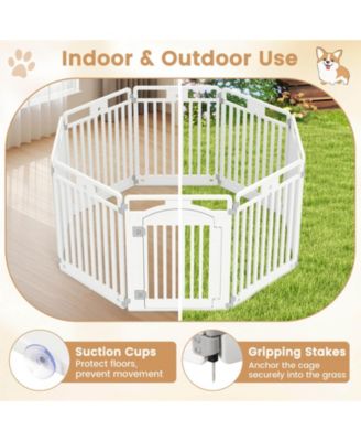 Panel 32” Tall Plastic Dog Panel with Securing Locking Door for Medium