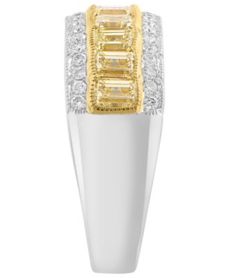 White and Yellow Diamond Ring (1-5/8 ct. t.w..) in 18k Two-Tone Gold