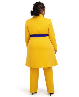 Women's Three Button Patch Pocket Trench Coat