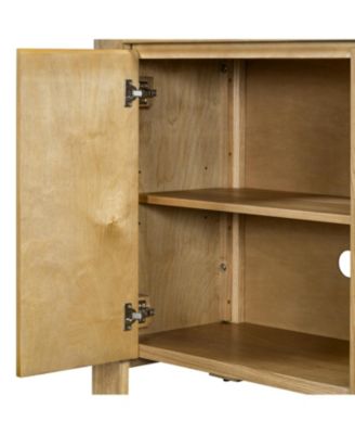  Retro Wood Buffet Cabinet - 4 Door, Adjustable Shelves (Natural)