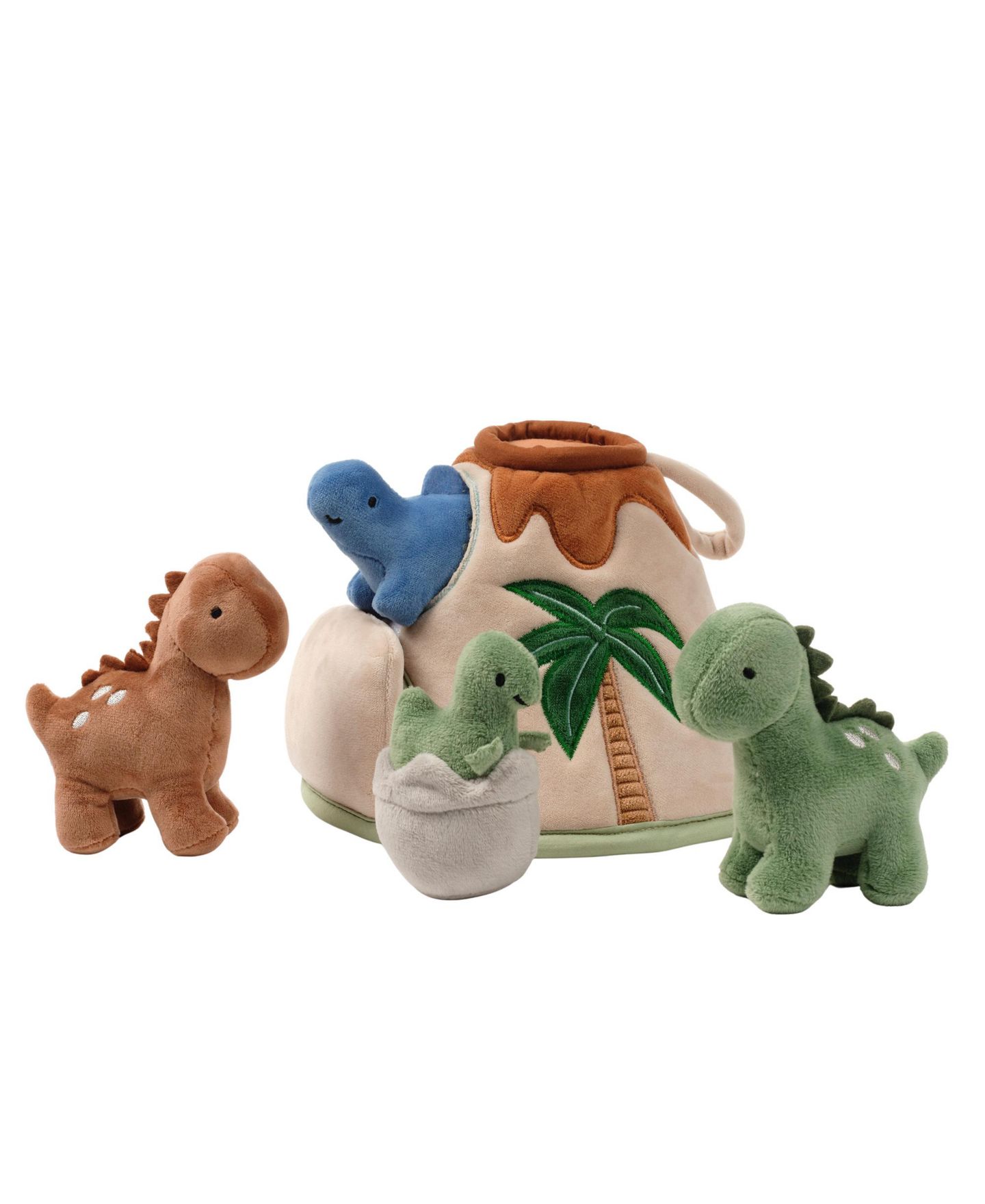 Детские мягкие игрушки Lambs & Ivy Dino-Might Interactive Volcano and Dinosaurs, 5-Piece Set, цвет: Разноцветный — фото 2