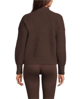 Women's Fuzzy Wedged Quarter Zip Sweater