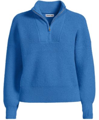 Women's Fuzzy Wedged Quarter Zip Sweater