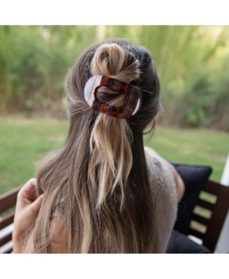 Large Oval Claw Clip Set – Tortoise & Smoke Leopard