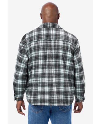 Men's Big & Tall Brawny Zip Up Shirt Jacket