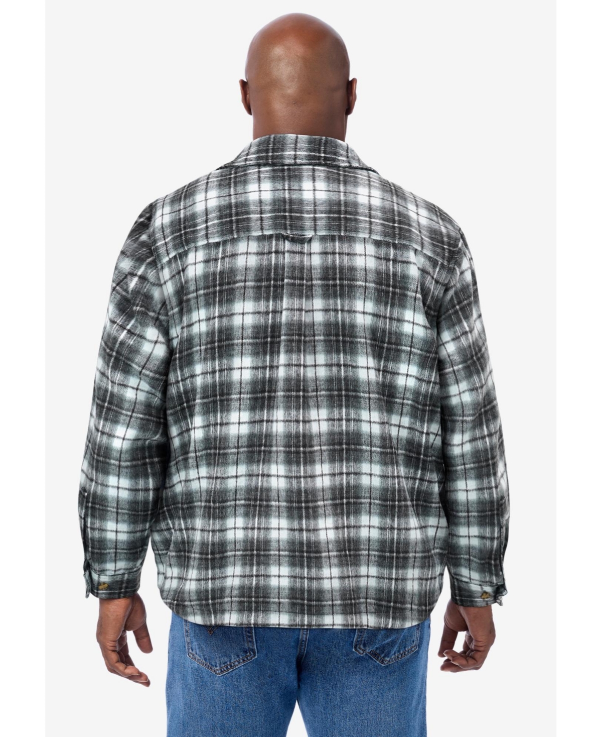 KingSize Men's Big & Tall Brawny Zip Up Shirt Jacket