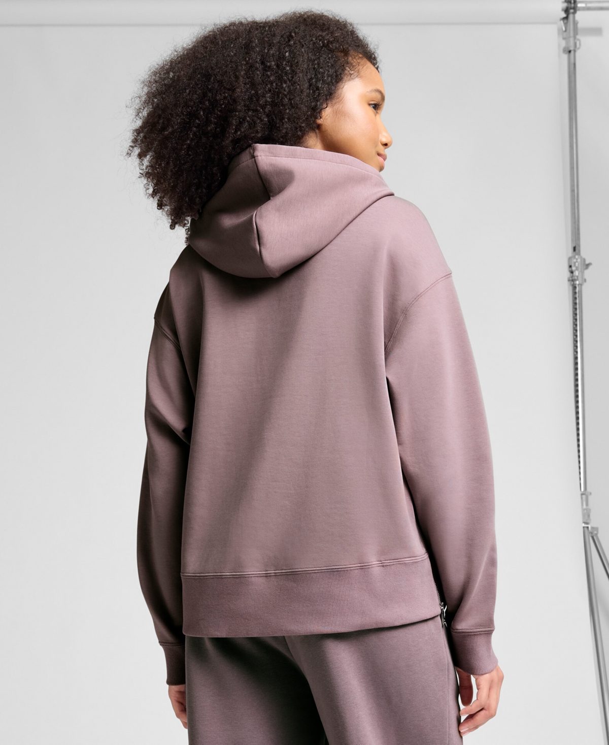 Puma Women's Essential Loose Fit Double Zip Hoodie In Brown