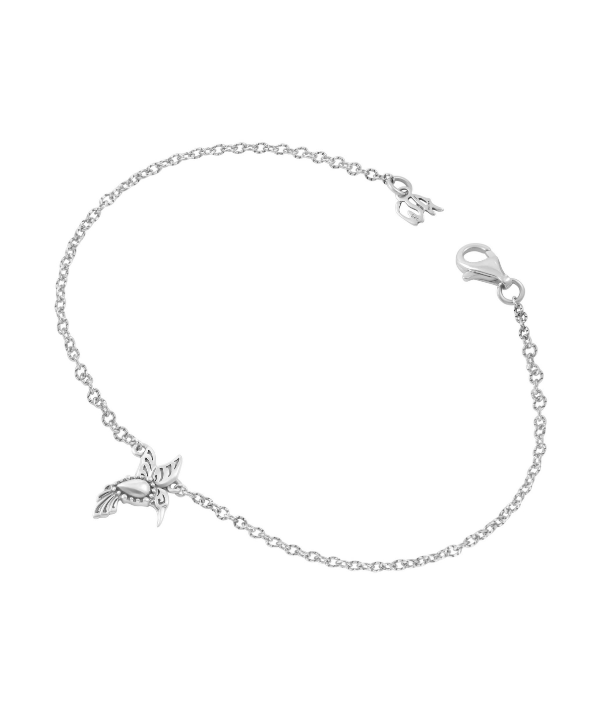American West Jewelry Sterling Silver Hummingbird Anklet