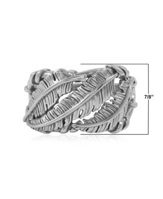 Sterling Silver 3-Feather Ring