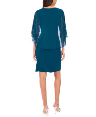 Women's Side Drape Overlay Pull-On Dress