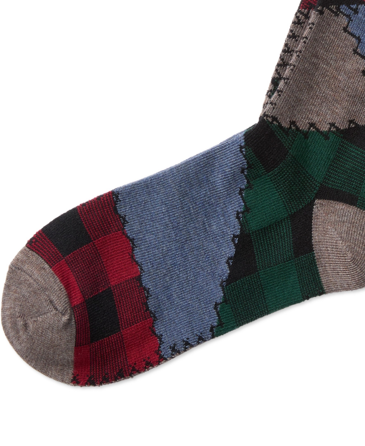 Polo Ralph Lauren Patchwork Crewsocks In Brown