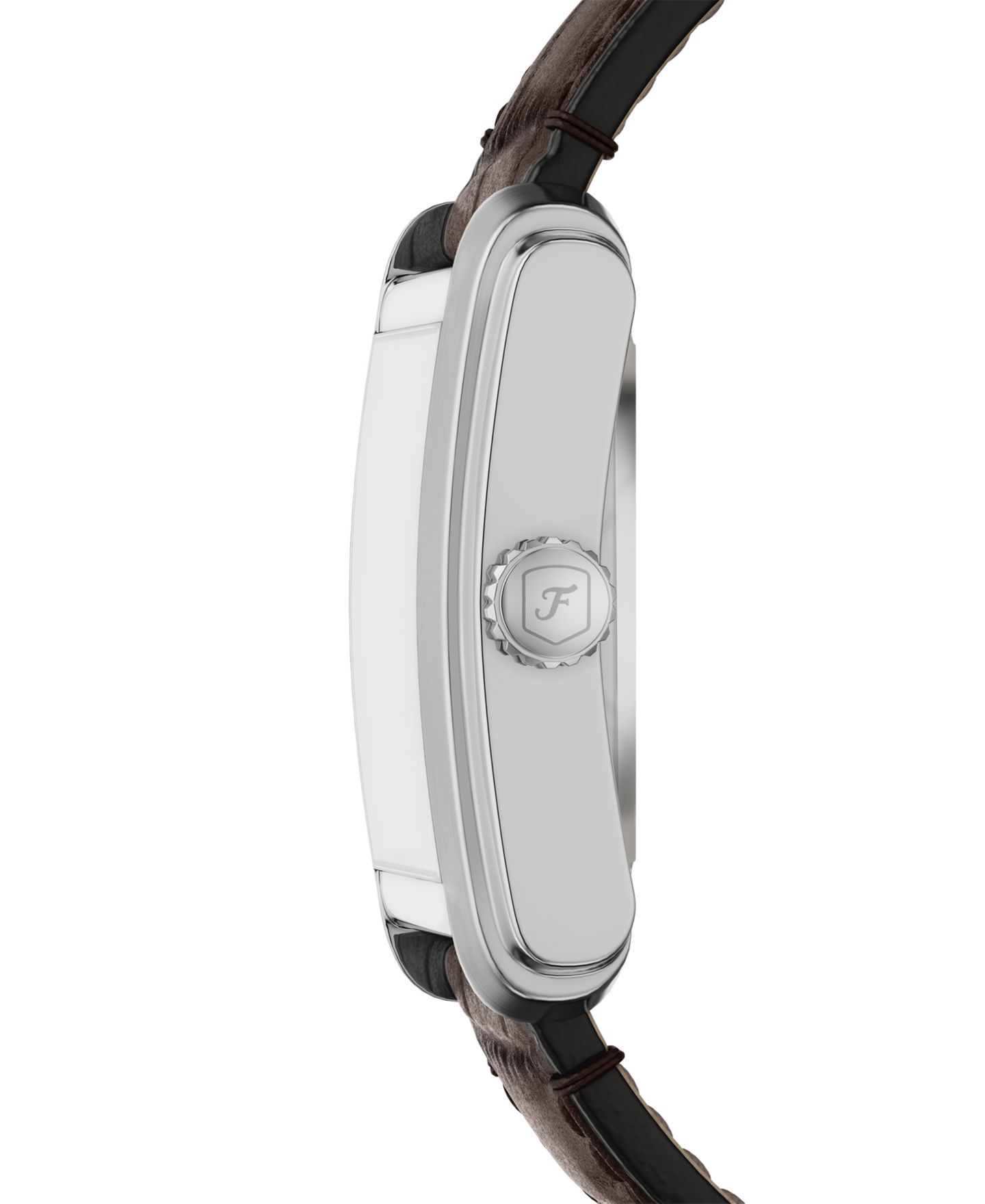 Мужские часы Fossil Carraway Automatic Brown Croco Leather Watch, 30mm — фото 3