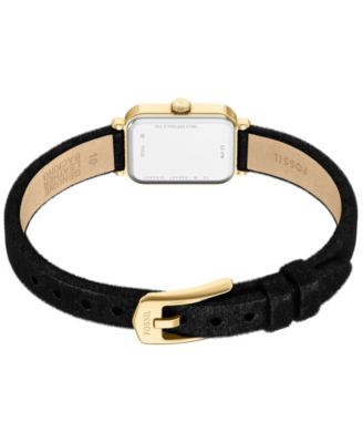 Women's Raquel Two-Hand Black Velvet Watch, 18mm