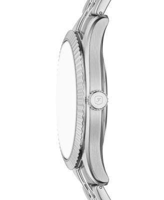 Men's Campbell Three-Hand Day-Date Stainless Steel Watch, 42mm