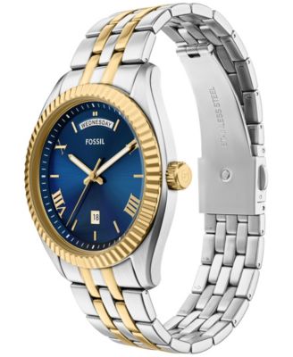 Men's Campbell Three-Hand Day-Date Two-Tone Stainless Steel Watch, 42mm