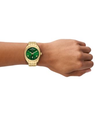 Men's Campbell Three-Hand Day-Date Gold-Tone Stainless Steel Watch, 42mm