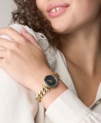 Women's Carlie Three-Hand Gold-Tone Stainless Steel Watch, 28mm