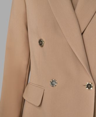 Women's V-Neck 1-Button Front Double Breasted Blazer