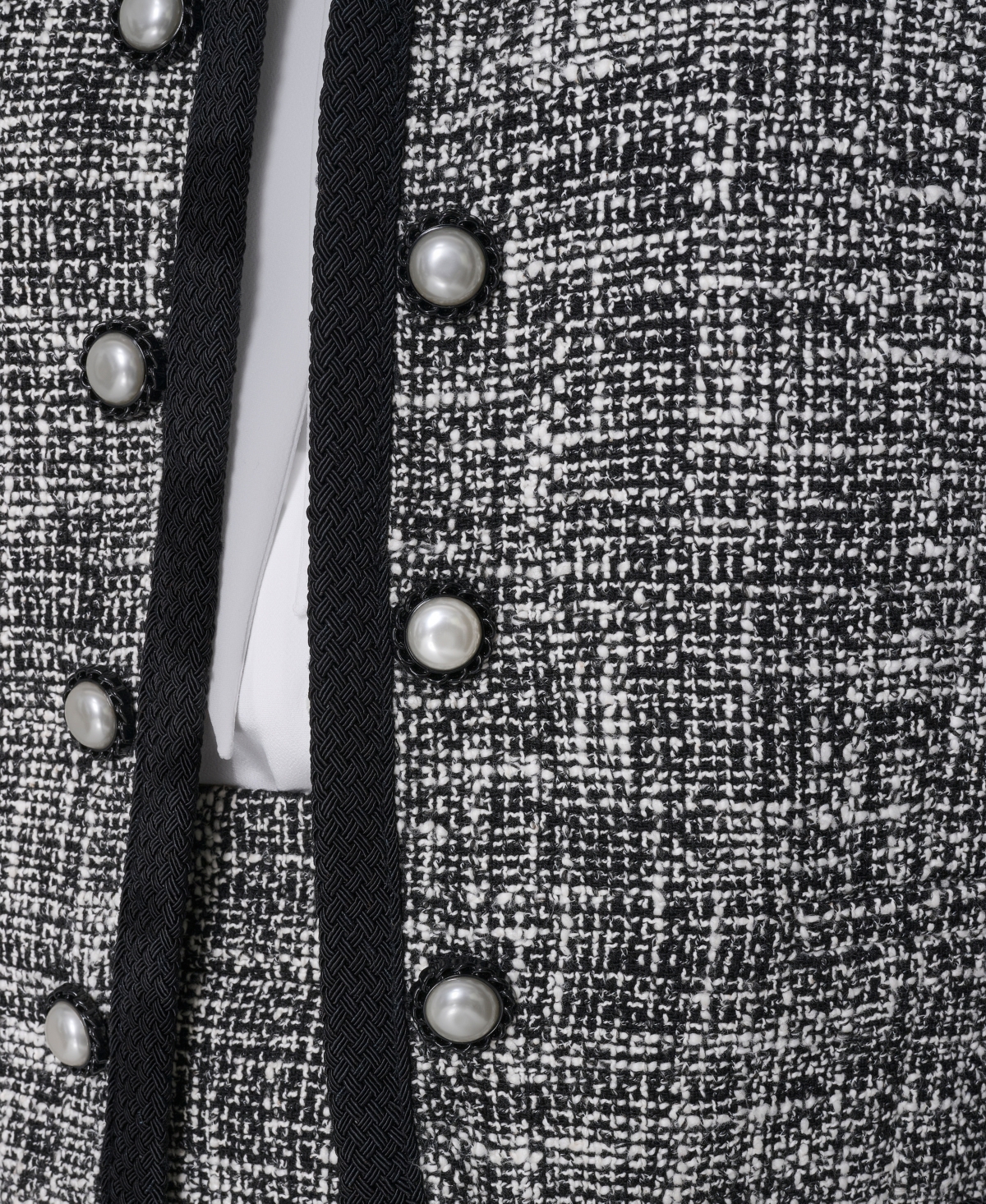 Karl Lagerfeld Womens Cropped Open Front Tweed Jacket Long Sleeve Top Knee Length Tweed Skirt In Multi