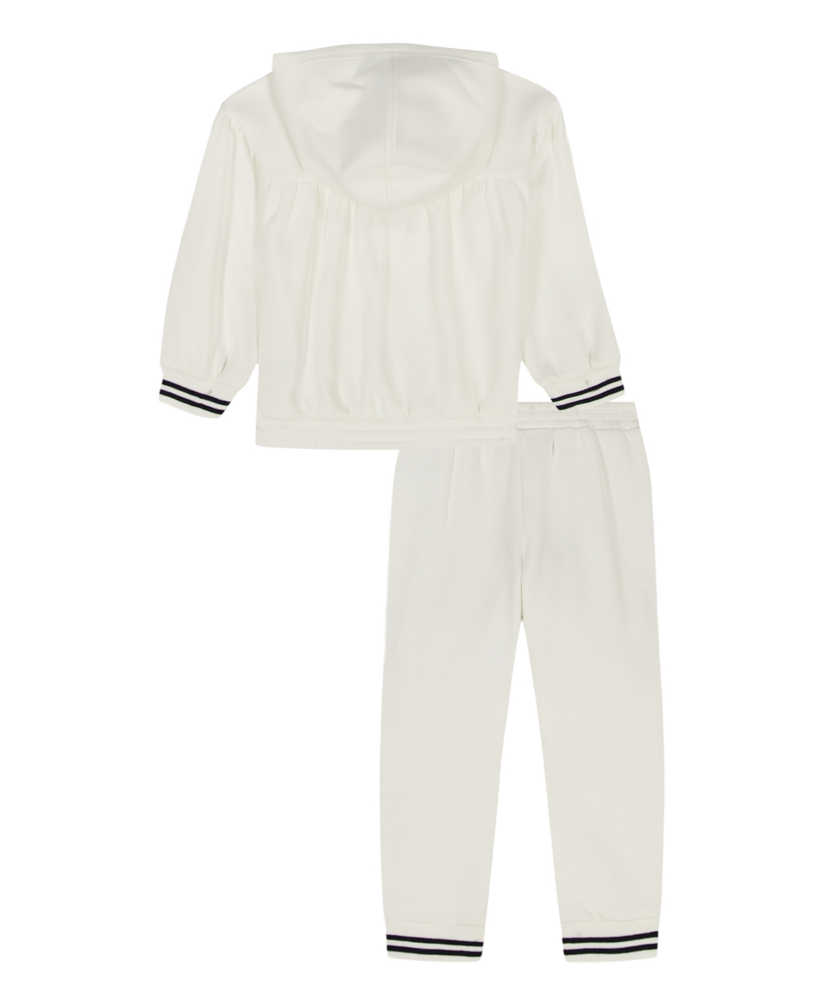 Tommy Hilfiger Girls 4-6x 2-piece Oversized Hoodie And Graphic Print Joggers Set In White
