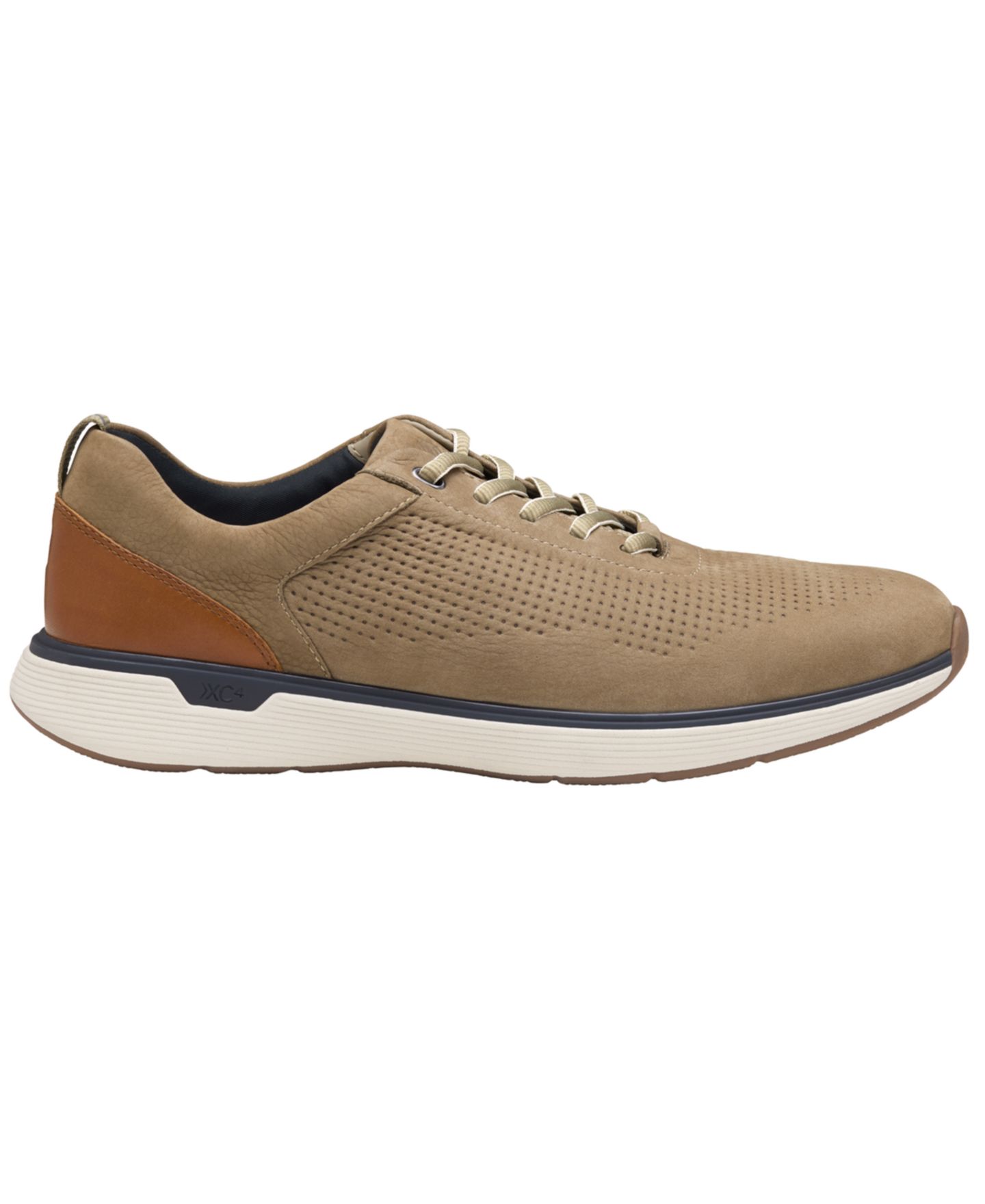 Мужские кроссовки Johnston & Murphy Round Toe Nubuck, цвет: Серо-коричневый нубуковый — фото 2