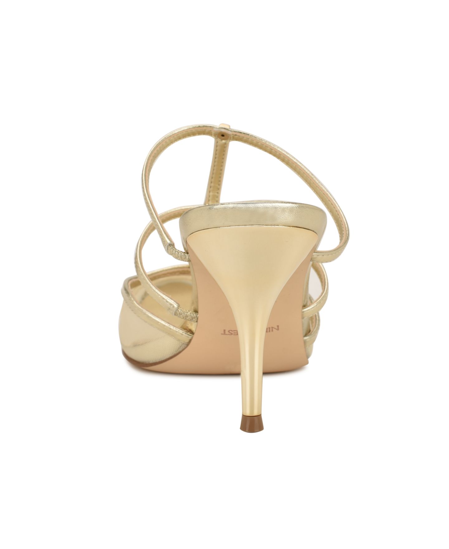Женские туфли Nine West Tianala Caged Slip-On Stiletto, цвет: Золотой — фото 3
