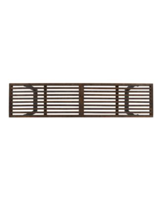 Acacia Wood Patio Bench - Dark Brown & Black