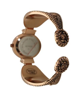 Rose Gold Rhinestones and Textured Classy Women Watch
