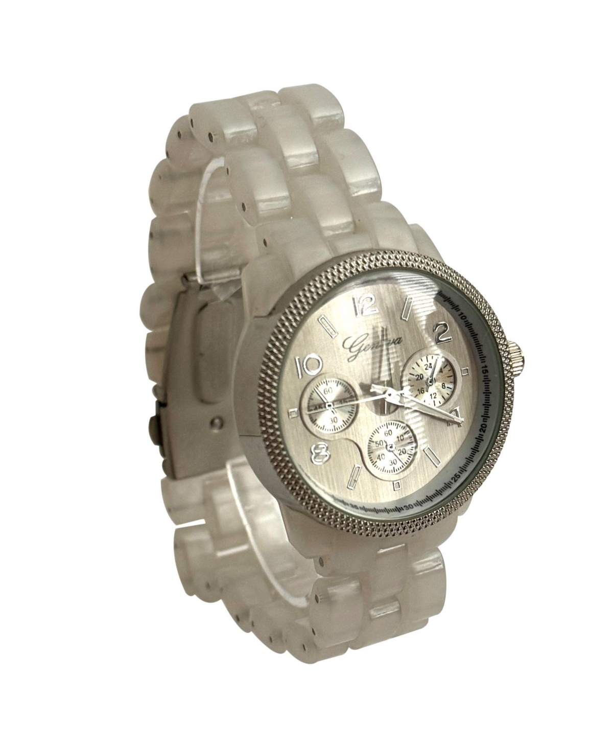 Olivia Pratt Pearl tone Acrylic Band Women Watch