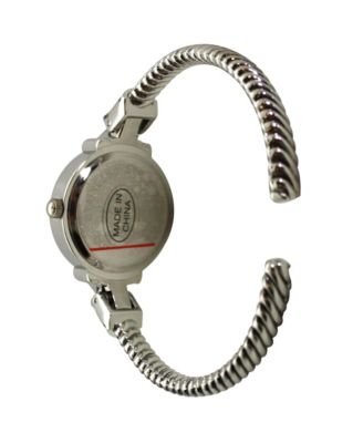 Silver Small Elegant Antique Look Women Bangle Watch