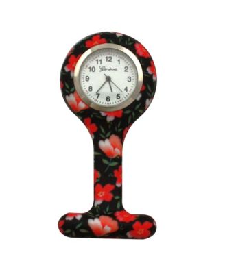 Roses Printed Silicone Fob Nurse Watch