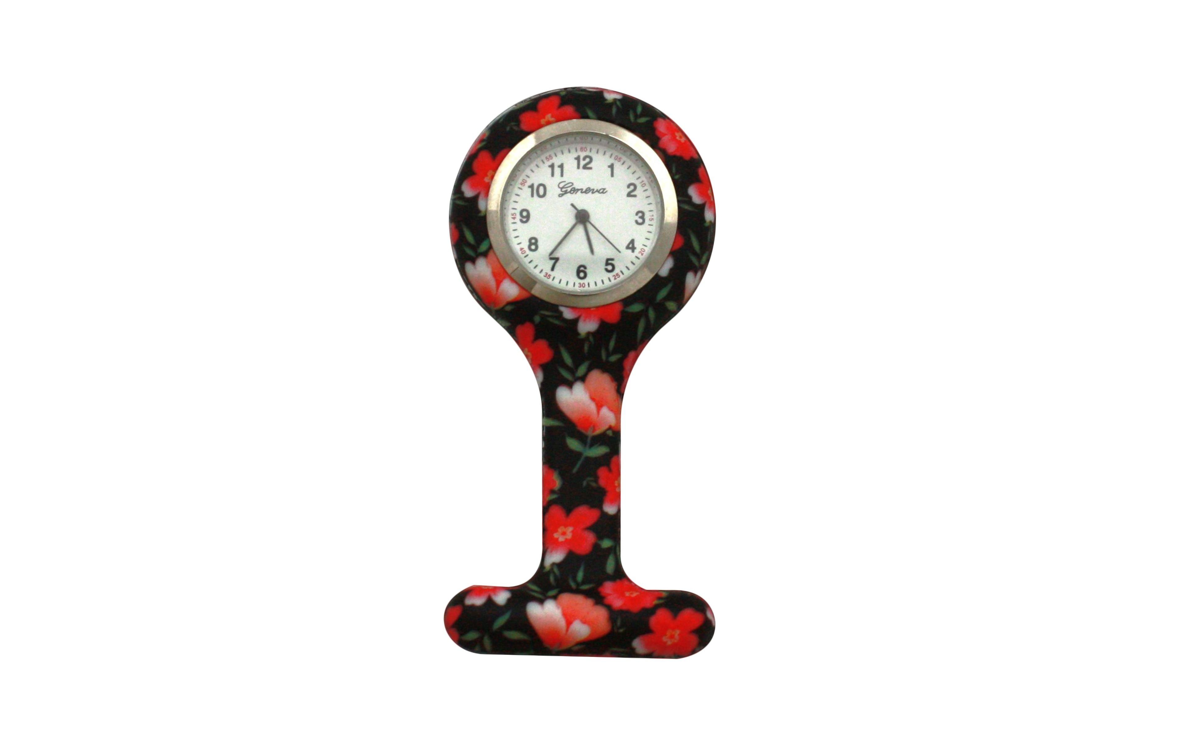 Olivia Pratt Roses Printed Silicone Fob Nurse Watch
