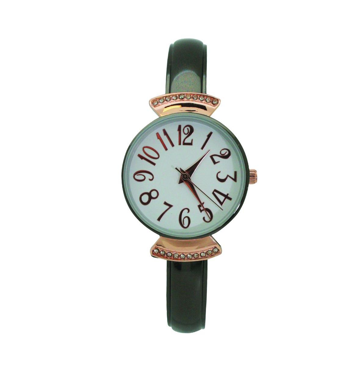 Gunmetal Rose Gold Olivia Pratt Every Day Large Numbers Dial Metal Bangle Watch