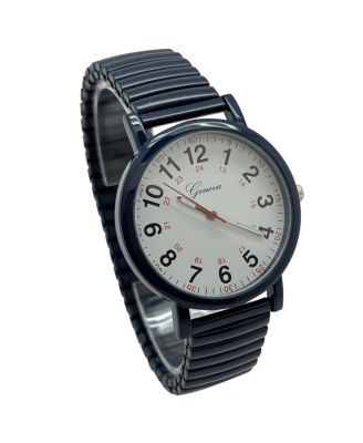 Navy Bold Numbers and Casual Stretch Band Women Watch