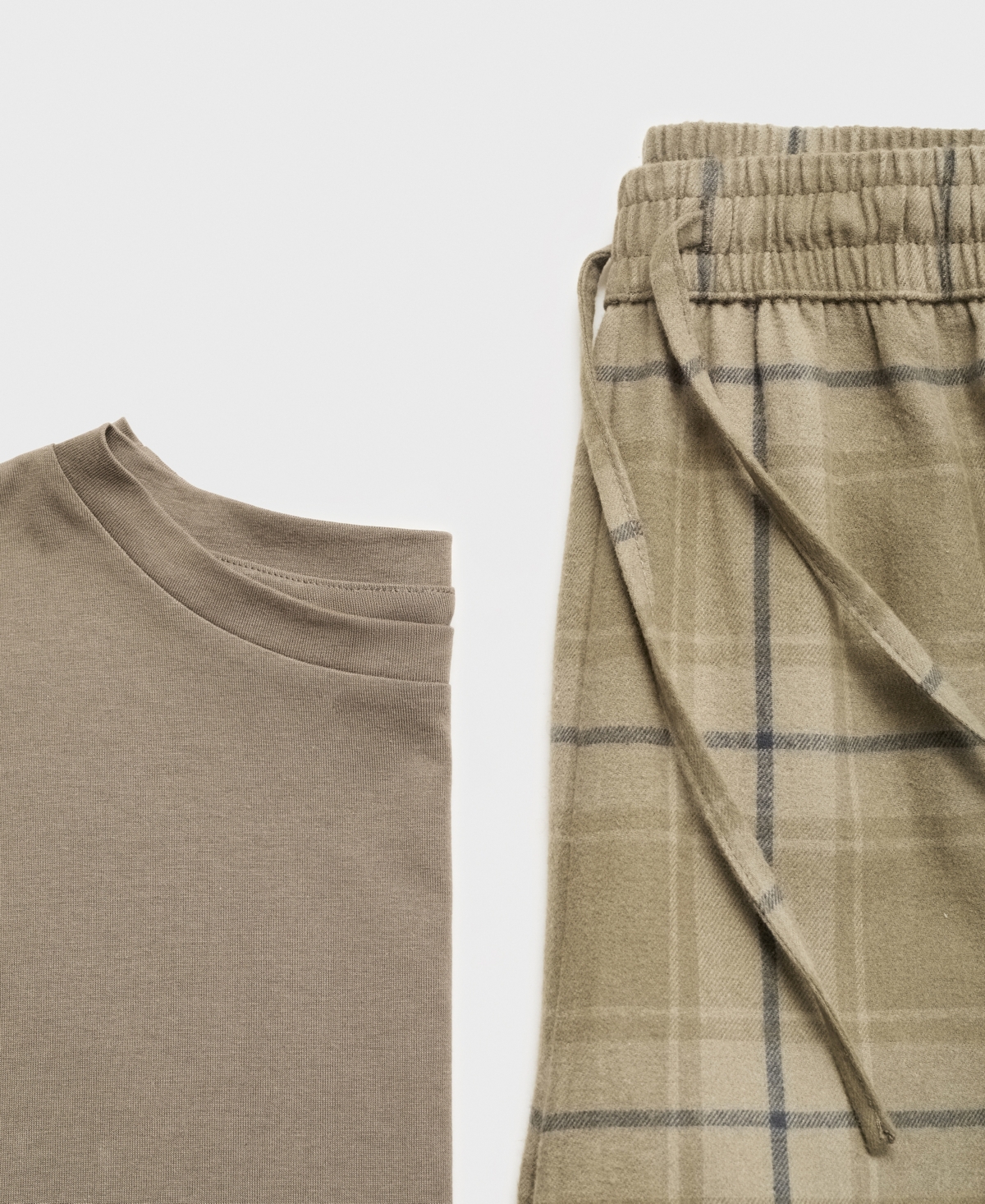 Mango Check Cotton Flannel Pajamas In Multi