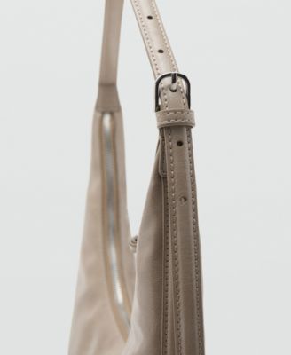 Women's Pebbled Effect Medium Oval Bag