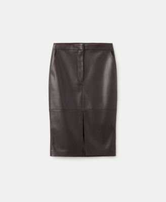 Women's Leather-Effect Pencil Skirt
