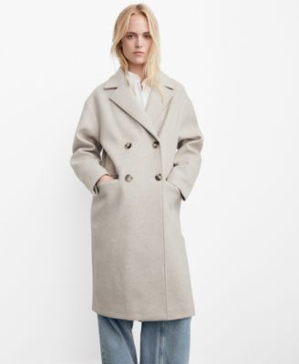 MANGO - Women's Double-Breasted Midi Coat