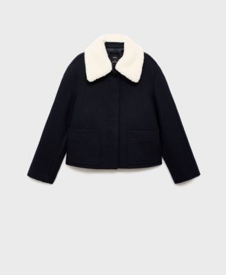 Women's Borg Collar Wool Blend Jacket